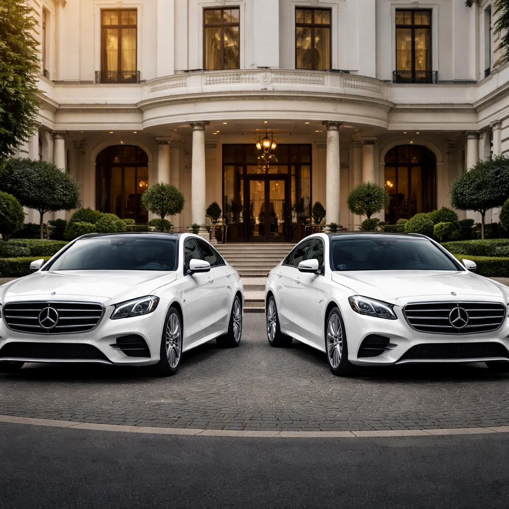 White Mercedes S-Class wedding car Adelaide