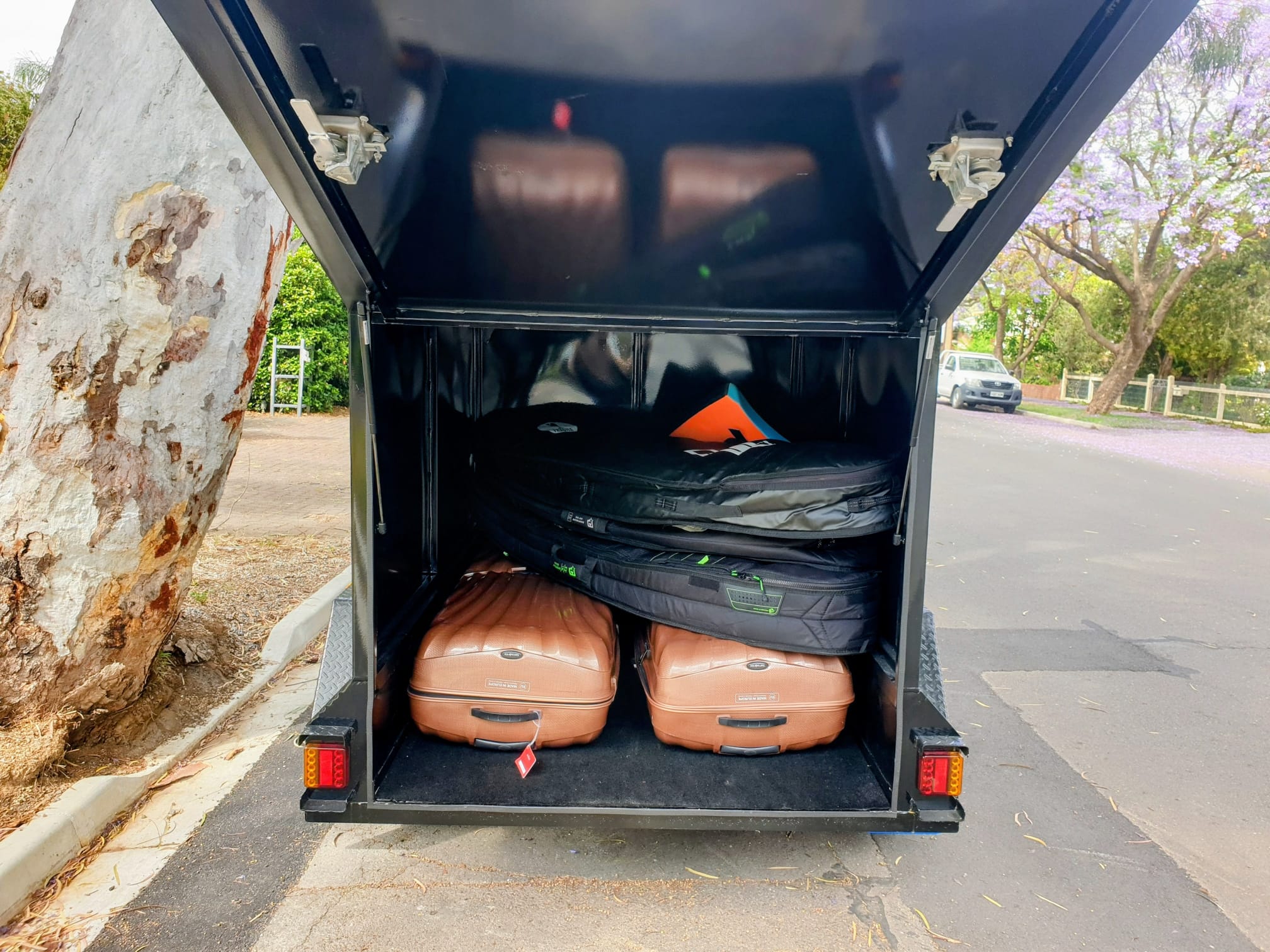 Luggage trailer interior - ample storage for any occasion